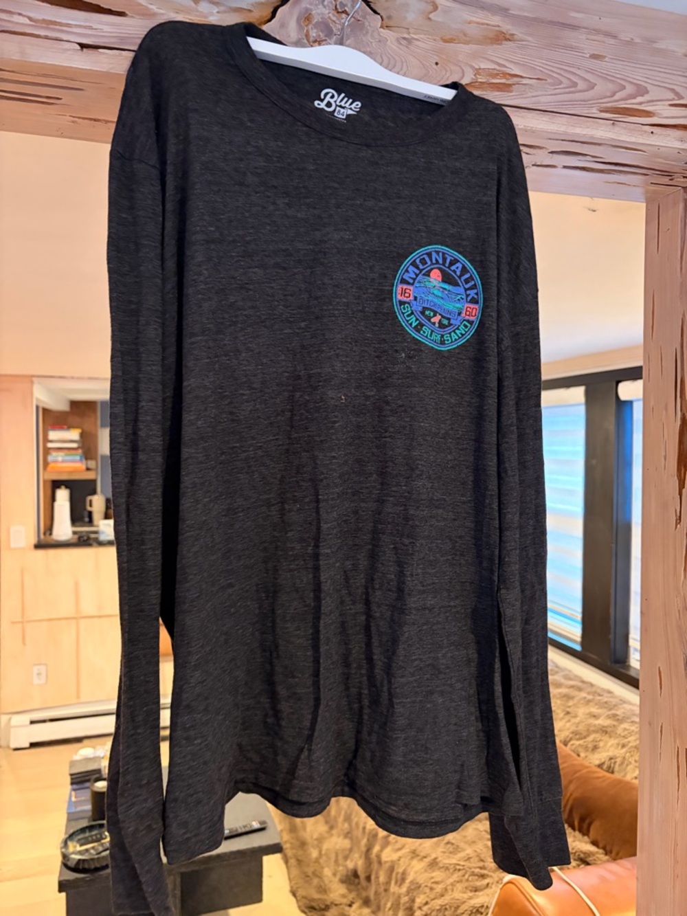 Charcoal Heather Long Sleeve Crew Top